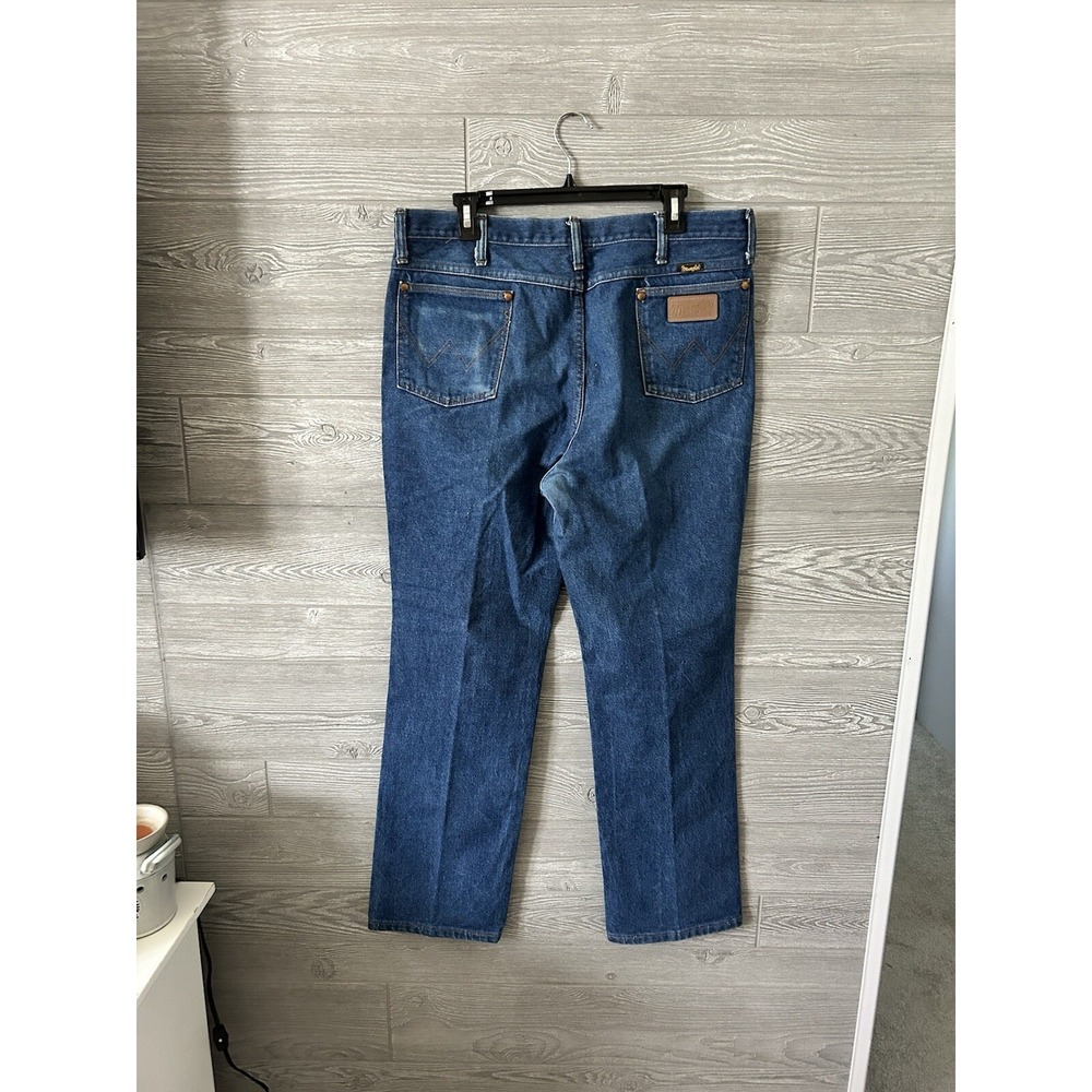 Vintage Wrangler Jeans Men 36x31.5 USA Blue Pants 936DEN Cowboy Cut Rodeo 38x32